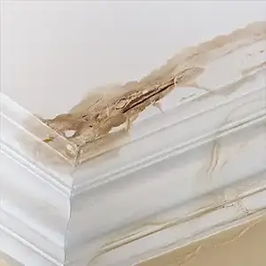 Home ceiling with water damage